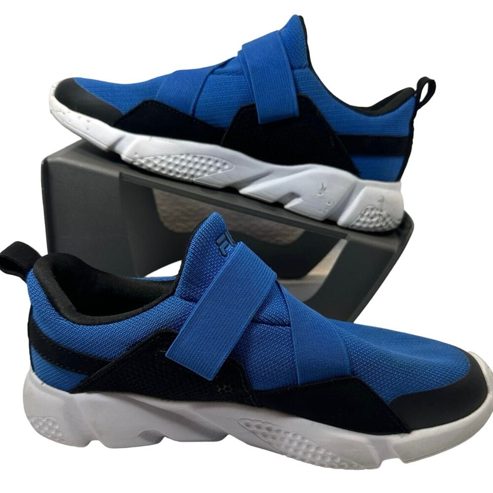 Fila Kids Slip On Sneakers Blue Black White 3RM01311-410 Youth Size 5.5Y - Picture 2 of 8